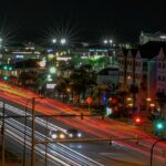 1st - 10.0 - Oftentimes it is a combination of well-done techniques that makean image. This is a good example of that. Notice how the camera ispositioned so that the stopped cars are in full view; and the makerchose to finish the long exposure at that time. Notice how the exposureis long enough to capture lots of lights; important if your object is tocapture light trails. Notice the level horizon. Notice the lack ofdistracting elements (maybe the red light behind the three white lightsat the upper left). Notice the sharpness (maybe just a half-pinch soft onthe background). Excellent long-exposure image.