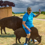 6.0 - I like the expression on the man's face. There is a bit of chromatic aberration on the bison he is riding.