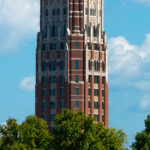 6.0 - Looks like beautiful tower but feel tower is skewed slightly to right distracting; good sky.